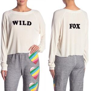 WILDFOX Monte Wild Fox Waffle Crop Top Size M